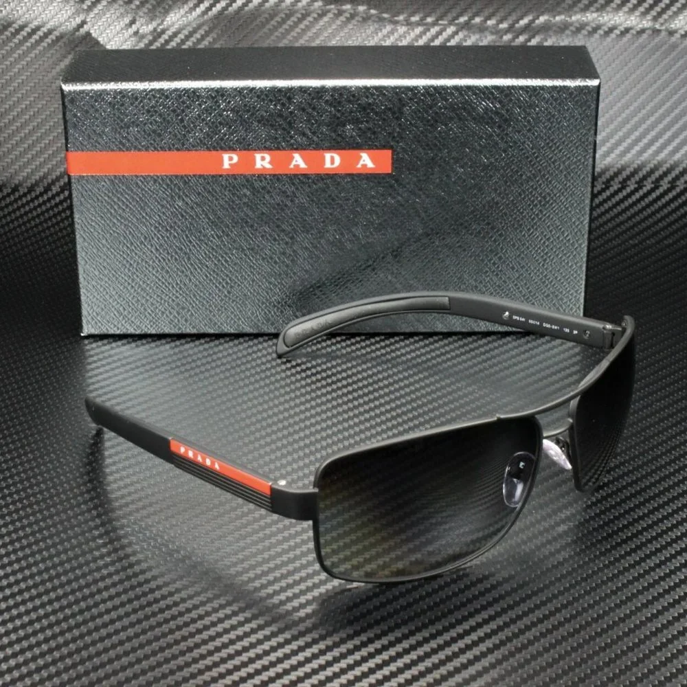 Prada Men's Black and Grey Rubber Sunglasses! - Picture 3 of 4